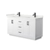 Custom image for White with Matte Black Trim / White Quartz / No Mirror