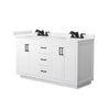 Custom image for White with Matte Black Trim / White Quartz / No Mirror
