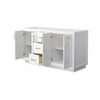 Custom image for White with Brushed Gold Trim / No Mirror