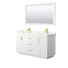Custom image for White with Brushed Gold Trim / Giotto Quartz / 58