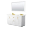 Custom image for White with Brushed Gold Trim / Giotto Quartz / 58