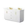Custom image for White with Brushed Gold Trim / Giotto Quartz / No Mirror