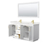 Custom image for White with Brushed Gold Trim / White Quartz / 58