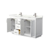 Custom image for White with Brushed Nickel Trim / Giotto Quartz / No Mirror