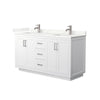 Custom image for White with Brushed Nickel Trim / Giotto Quartz / No Mirror