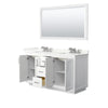 Custom image for White with Brushed Nickel Trim / Giotto Quartz / 58
