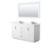 Custom image for White with Brushed Nickel Trim / Giotto Quartz / 58