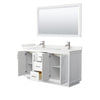 Custom image for White with Brushed Nickel Trim / White Quartz / 58