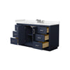 Custom image for Dark Blue with Brushed Nickel Trim / Carrara Cultured Marble / No Mirror