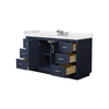 Custom image for Dark Blue with Brushed Nickel Trim / White Cultured Marble / No Mirror