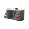 Custom image for Dark Gray with Matte Black Trim / Carrara Cultured Marble / No Mirror