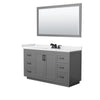 Custom image for Dark Gray with Matte Black Trim / White Cultured Marble / 58