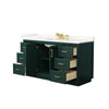 Custom image for Green with Brushed Gold Trim / Giotto Quartz / No Mirror