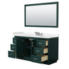 Custom image for Green with Brushed Nickel Trim / Carrara Cultured Marble / 58