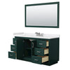 Custom image for Green with Brushed Nickel Trim / White Cultured Marble / 58