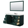 Custom image for Green with Brushed Nickel Trim / White Quartz / 58