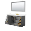 Custom image for Dark Gray with Brushed Gold Trim / Carrara Cultured Marble / 58