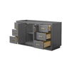 Custom image for Dark Gray with Brushed Gold Trim / No Mirror