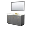Custom image for Dark Gray with Brushed Gold Trim / Giotto Quartz / 58