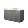 Custom image for Dark Gray with Brushed Gold Trim / Giotto Quartz / No Mirror
