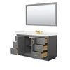 Custom image for Dark Gray with Brushed Gold Trim / White Quartz / 58