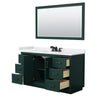 Custom image for Green with Matte Black Trim / White Cultured Marble / 58