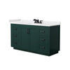 Custom image for Green with Matte Black Trim / White Cultured Marble / No Mirror