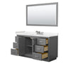 Custom image for Dark Gray with Brushed Nickel Trim / Carrara Cultured Marble / 58