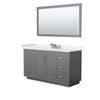 Custom image for Dark Gray with Brushed Nickel Trim / Carrara Cultured Marble / 58