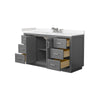 Custom image for Dark Gray with Brushed Nickel Trim / Carrara Cultured Marble / No Mirror