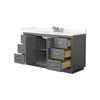 Custom image for Dark Gray with Brushed Nickel Trim / Giotto Quartz / No Mirror