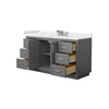 Custom image for Dark Gray with Brushed Nickel Trim / White Cultured Marble / No Mirror