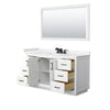 Custom image for White with Matte Black Trim / Carrara Cultured Marble / 58