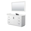 Custom image for White with Matte Black Trim / Carrara Cultured Marble / 58