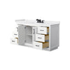 Custom image for White with Matte Black Trim / White Cultured Marble / No Mirror