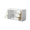 Custom image for White with Brushed Gold Trim / No Mirror