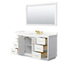 Custom image for White with Brushed Gold Trim / Giotto Quartz / 58