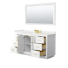Custom image for White with Brushed Gold Trim / White Quartz / 58