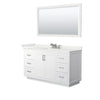 Custom image for White with Brushed Nickel Trim / White Quartz / 58