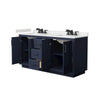 Custom image for Dark Blue with Matte Black Trim / Carrara Cultured Marble / No Mirror