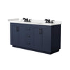 Custom image for Dark Blue with Matte Black Trim / Carrara Cultured Marble / No Mirror