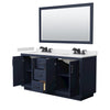 Custom image for Dark Blue with Matte Black Trim / White Cultured Marble / 58