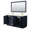 Custom image for Dark Blue with Brushed Gold Trim / Giotto Quartz / 58