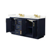 Custom image for Dark Blue with Brushed Gold Trim / Giotto Quartz / No Mirror