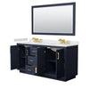 Custom image for Dark Blue with Brushed Gold Trim / White Cultured Marble / 58
