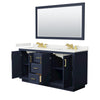 Custom image for Dark Blue with Brushed Gold Trim / White Quartz / 58