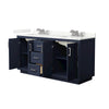 Custom image for Dark Blue with Brushed Nickel Trim / Giotto Quartz / No Mirror