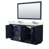 Custom image for Dark Blue with Brushed Nickel Trim / White Quartz / 58