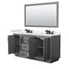 Custom image for Dark Gray with Matte Black Trim / Carrara Cultured Marble / 58