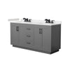 Custom image for Dark Gray with Matte Black Trim / Carrara Cultured Marble / No Mirror